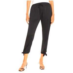 AQUA Tie Ankle Satin Jogger